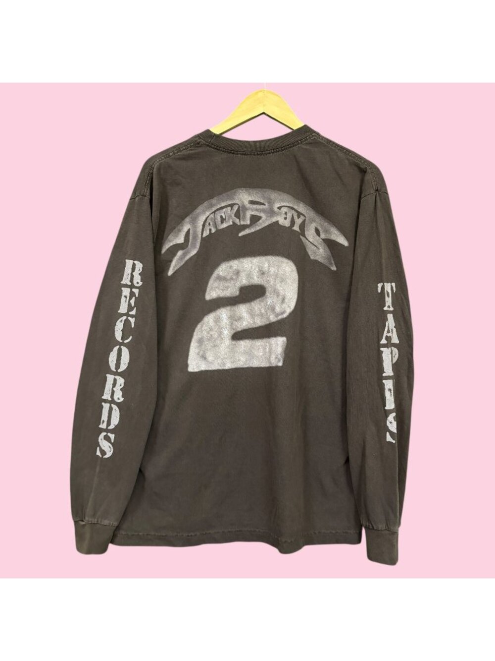 Travis Scott Cactus Jack Tapes Records Jackboys 2 Hip-Hop LS Tee L